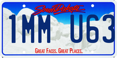 SD license plate 1MMU63