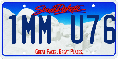 SD license plate 1MMU76