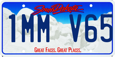 SD license plate 1MMV65