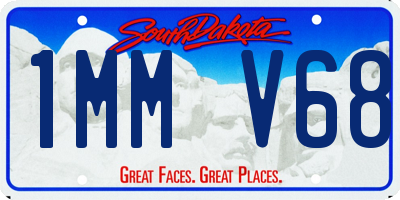 SD license plate 1MMV68