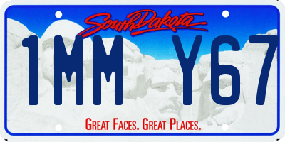 SD license plate 1MMY67