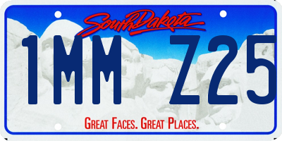 SD license plate 1MMZ25