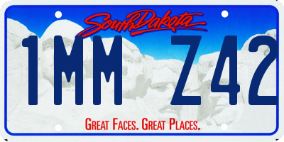 SD license plate 1MMZ42