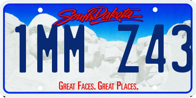 SD license plate 1MMZ43