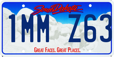 SD license plate 1MMZ63