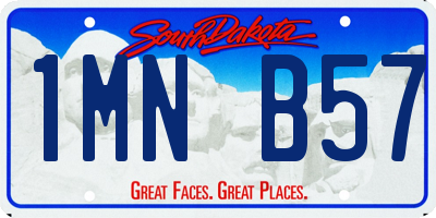 SD license plate 1MNB57