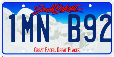 SD license plate 1MNB92