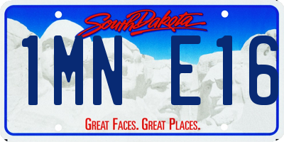 SD license plate 1MNE16