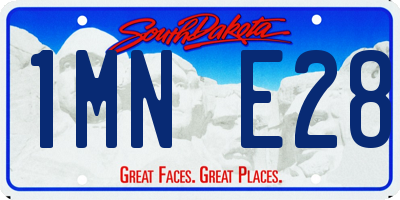 SD license plate 1MNE28