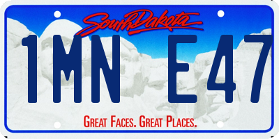SD license plate 1MNE47