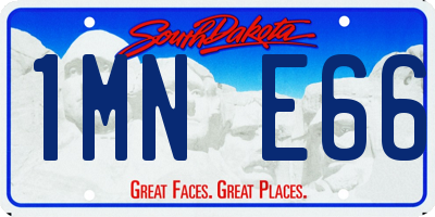 SD license plate 1MNE66