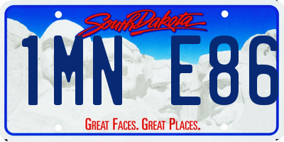 SD license plate 1MNE86