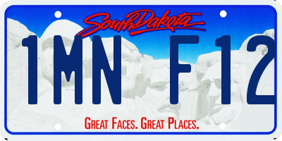 SD license plate 1MNF12