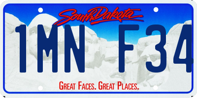 SD license plate 1MNF34