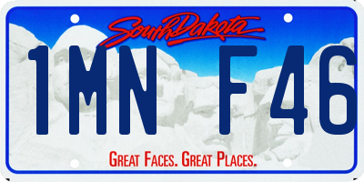 SD license plate 1MNF46