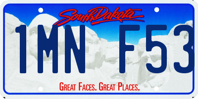 SD license plate 1MNF53