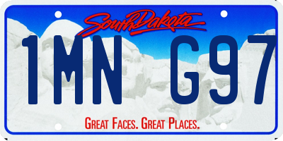 SD license plate 1MNG97