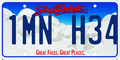 SD license plate 1MNH34