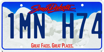 SD license plate 1MNH74