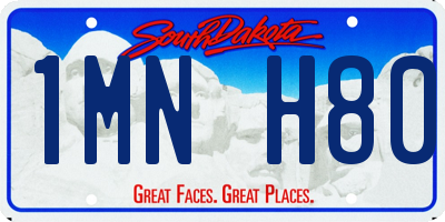 SD license plate 1MNH80
