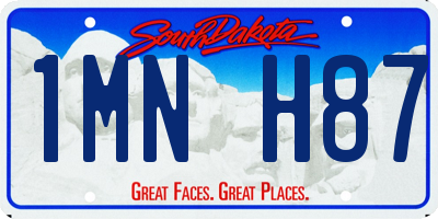 SD license plate 1MNH87