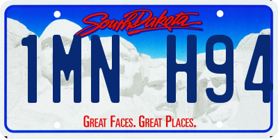 SD license plate 1MNH94