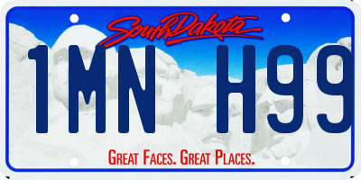 SD license plate 1MNH99