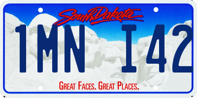 SD license plate 1MNI42