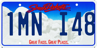 SD license plate 1MNI48