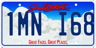 SD license plate 1MNI68