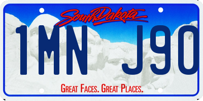 SD license plate 1MNJ90