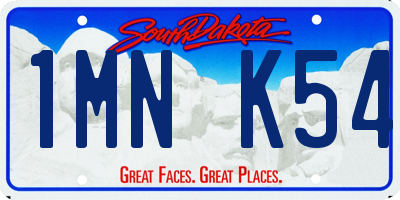 SD license plate 1MNK54