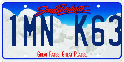 SD license plate 1MNK63