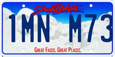 SD license plate 1MNM73