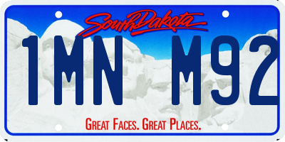SD license plate 1MNM92