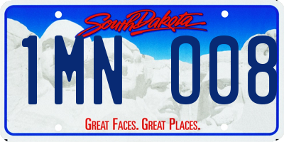 SD license plate 1MNO08