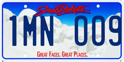 SD license plate 1MNO09