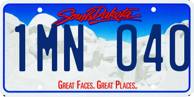 SD license plate 1MNO40