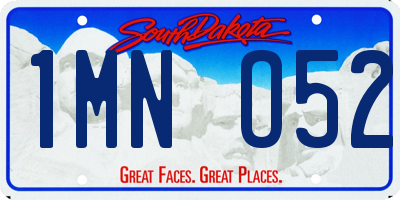 SD license plate 1MNO52