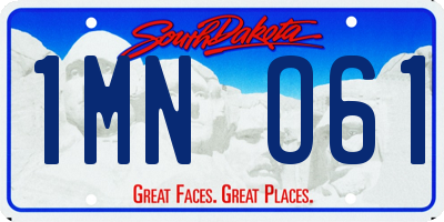 SD license plate 1MNO61