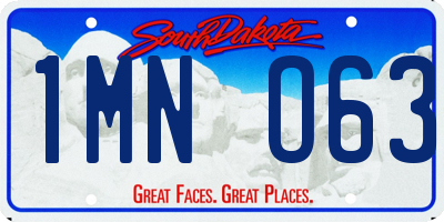 SD license plate 1MNO63