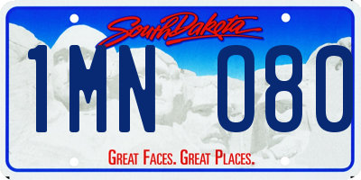 SD license plate 1MNO80