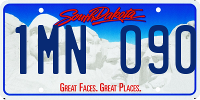 SD license plate 1MNO90