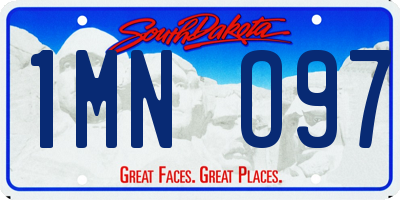 SD license plate 1MNO97