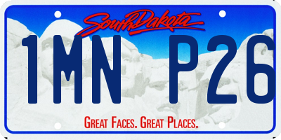 SD license plate 1MNP26
