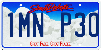 SD license plate 1MNP30