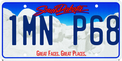 SD license plate 1MNP68