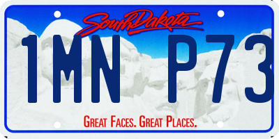 SD license plate 1MNP73