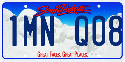 SD license plate 1MNQ08