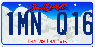 SD license plate 1MNQ16